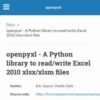 openpyxl - A Python library to read/write Excel 2010 xlsx/xlsm files — ope
